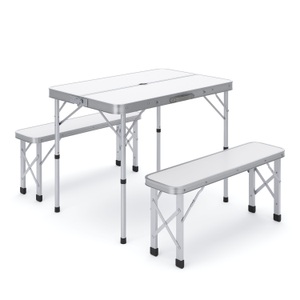 undefined, Campingtisch Garnitur klappbar 90 cm weiss, Campingtisch Garnitur klappbar 90 cm weiss