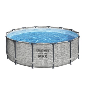 undefined, Bestway Pool Komplett-Set 427 x 122 cm, Bestway Pool Komplett-Set Steinwand-Optik 427 x 122 cm
