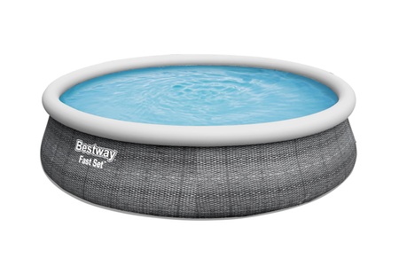 Bestway, Bestway Swimming Pool Komplett-Set 457 x 107 cm, Bestway Pool mit Filterpumpe 457 x 107 cm
