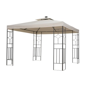 Doris Linhai Glory, Gartenpavillon LED 3 x 3 m beige, Gartenpavillon LED SUNSET 3 x 3 m beige