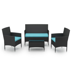 Koop, Kochschürze 60 x 84 cm, Gartenset Rattan MALIA schwarz/türkis