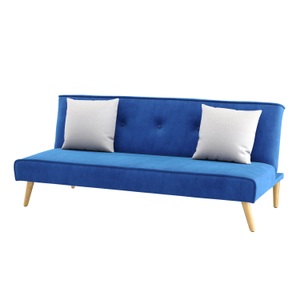 Joyce, Schlafsofa LEA schwarz, Schlafsofa Samt LEA dunkelblau