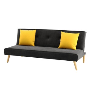 Joyce, Schlafsofa LEA dunkelblau, Schlafsofa Samt LEA schwarz