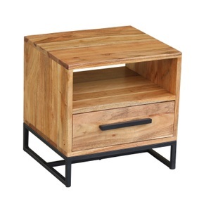 Pat Möbel, Nachttisch HILLA 45 x 45 cm, Nachttisch Holz HILLA 40 x 40 cm