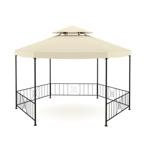Nicole, Gartenpavillon 6-eckig, Gazebo ROSARIA 6-eckig 4 m beige