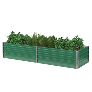 R - Gewächshäuser, Hochbeet 240 x 80 cm, Hochbeet Stahl 240 x 80 x 45 cm