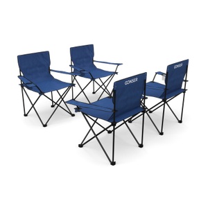 R - Camping, Campingstuhl 4er Set navy, Campingstuhl 4er Set navy