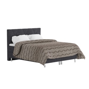 undefined, Boxspringbett TWILIGHT 160 x 200 cm anthrazit, Boxspringbett TWILIGHT 160 x 200 cm anthrazit