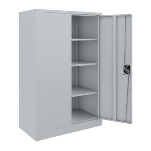 R - Aktenschrank, Aktenschrank mit 4 Böden grau, Aktenschrank mit 4 Böden grau