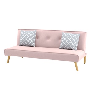 Joyce Sofas, Schlafsofa LEA rosa