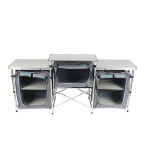 R - Camping, Campingküche grau 165 x 52 x 80 cm, Campingküche grau 165 x 52 x 80 cm