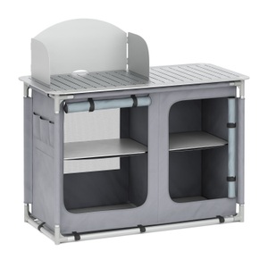 R - Camping, Campingküche grau 116 x 52 x 84 cm, Campingküche grau 116 x 52 x 84 cm