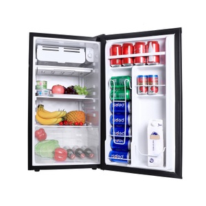 R - Ice cube maker + Fridge, Kühlschrank mit Gefrierfach 90 L schwarz, Kühlschrank mit Gefrierfach 90L schwarz