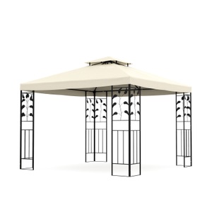 Nicole, Gartenpavillon Gazebo 3 x 3 m beige