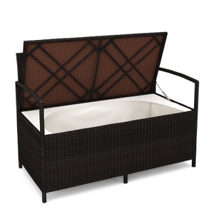 R - Ipro, Truhenbank SUNNY braun, Truhenbank Rattan SUNNY 118 cm braun