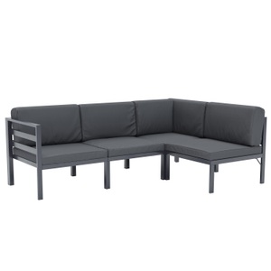 Mark Sunl, Lounge SAMBIA 4-teilig anthrazit, Lounge SAMBIA 4-teilig anthrazit