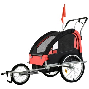 V - Zubehör, Veloanhänger & Jogger 2in1 rot, Veloanhänger Jogger 2-in-1 rot