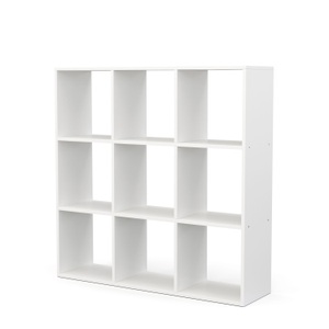 Ruby Diverses, Raumteiler Bücherregal NOUR 9 Fach weiss, Bücherregal Raumteiler NOUR 9 Fächer 107 x 107 cm weiss