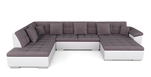 Eric Axis, Ecksofa ARIA rechts taupe/weiss, Ecksofa ARIA rechts taupe/weiss