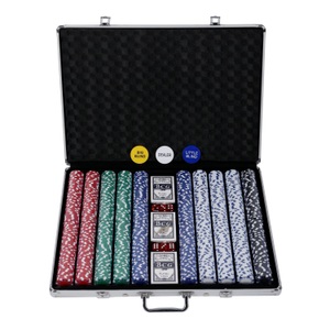 R - Poker, Pokerkoffer mit 1000 Chips und 6 Würfel, Pokerkoffer mit 1000 Chips