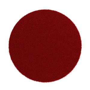 Ruby Diverses, Hochflor Teppich rund 120 cm rot