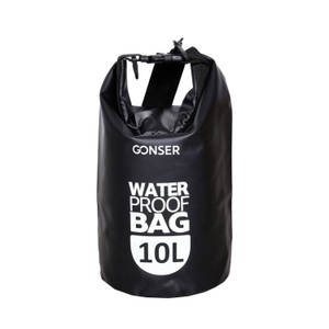R - Dry Bags, Dry Bag Tasche wasserdicht schwarz 10L, Dry Bag Tasche wasserdicht schwarz 10L