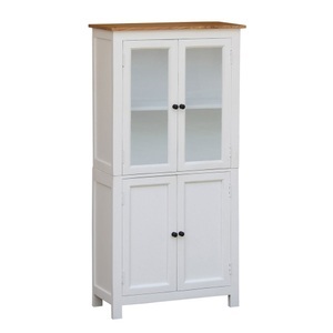 undefined, Schrank Vitrine Holz KATHRINE 75 x 150 cm, Schrank Vitrine Holz KATHRINE 75 x 150 cm