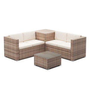 Cindy, Rattanlounge SAN MARINO mixed, Rattanlounge SAN MARINO braun/beige