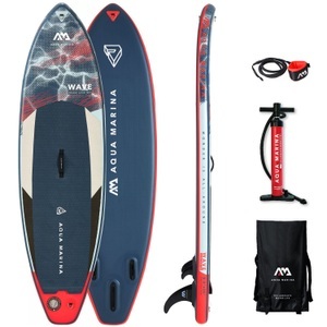 Aqua Marina, Aqua Marina - Aufblasbares SUP Wave Surf iSup - Rot, Aqua Marina Stand Up Paddle WAVE 265 cm