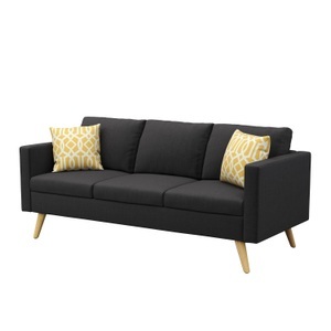 undefined, Sofa BLAIR 3-Sitzer schwarz