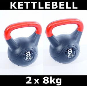 Jaden, Gewicht kettlebell 2x 8kg - Doppelpack, Kettlebell Set 2 x 8 kg