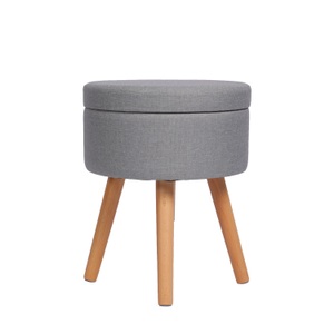 undefined, Hocker mit Aufbewahrungsfach hellgrau, Hocker mit Stauraum hellgrau