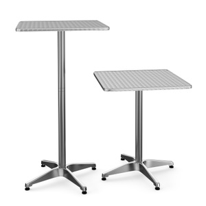 Peggy, Alu Bistrotisch / Stehtisch höhenverstellbar, Bistrotisch Stehtisch Alu 60 x 60 x 72-112 cm
