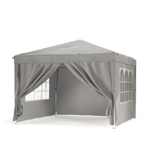 undefined, Pavillon Partyzelt 3 x 3 m grau inkl. 4 Seitenwände