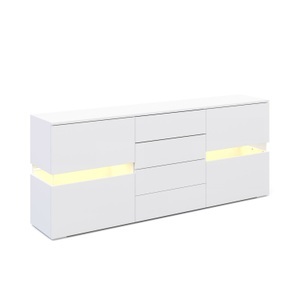 undefined, Sideboard LED TANA 177 x 72 cm weiss, Sideboard LED TANA 177 x 72 cm weiss