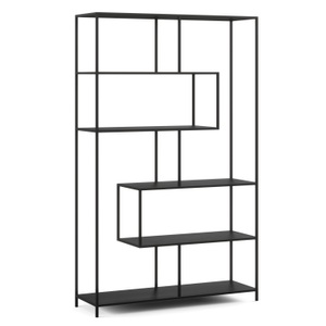 undefined, Bücherregal SEAFORD 117 x 185 cm schwarz