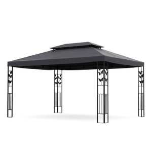 undefined, Gartenpavillon Gazebo 3 x 4 m anthrazit, Gartenpavillon ZEN 4 x 3 m anthrazit