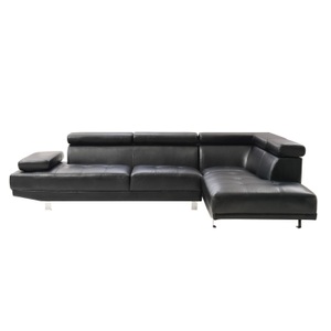 undefined, Ecksofa PHILIP rechts schwarz, Ecksofa Leder PHILIP rechts schwarz