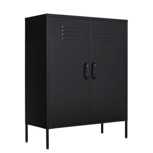 undefined, Kommode Metall KLAUS 80 x 101 cm schwarz, Kommode Metall KLAUS 80 x 101 cm schwarz