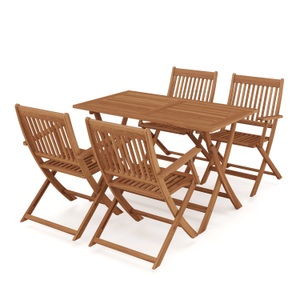 undefined, Gartenmöbel Set aus Holz AVEIRO, Gartenmöbel Set Holz AVEIRO 5-teilig