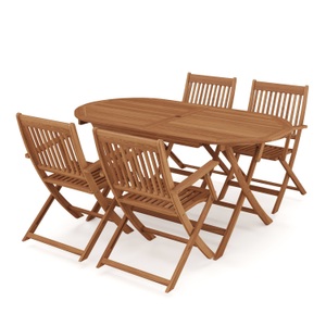 undefined, Gartenmöbel Set aus Holz ADONIS, Gartenmöbel Set Holz ADONIS 5-teilig