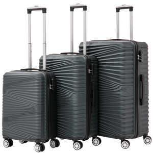 undefined, Reisekoffer Hartschalenkoffer NIA 3er Set smaragd, Reisekoffer Hartschalenkoffer NIA 3er Set smaragd