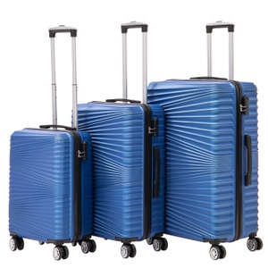 undefined, Reisekoffer Hartschalenkoffer NIA 3er Set blau, Reisekoffer Hartschalenkoffer NIA 3er Set blau