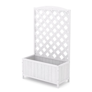 undefined, Rankgitter mit Blumenkasten weiss, Rankgitter mit Blumenkasten weiss