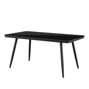 undefined, Gartentisch ARUBA 160 x 90 cm schwarz, Gartentisch ARUBA 160 x 90 cm schwarz