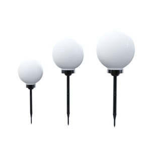 undefined, LED Solarlampe rund Set 3-teilig 20 / 25 / 30 cm, LED Solarlampe rund Set 3-teilig 20 / 25 / 30 cm