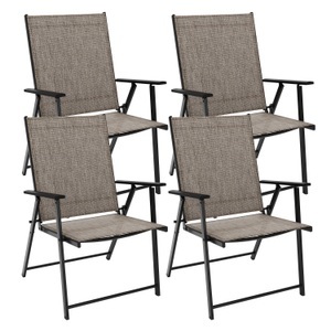undefined, Gartenstuhl REA 4er Set braun/schwarz, Gartenstuhl REA 4er Set braun/schwarz