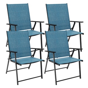 undefined, Gartenstuhl REA 4er Set türkis/schwarz, Gartenstuhl REA 4er Set türkis/schwarz