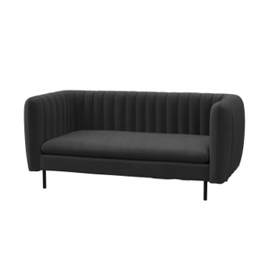 undefined, Sofa ASHLEY 2-Sitzer anthrazit, Sofa Samt ASHLEY 2-Sitzer anthrazit