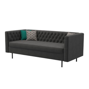 undefined, Sofa CEDRIC anthrazit, Sofa Samt CEDRIC 3-Sitzer anthrazit